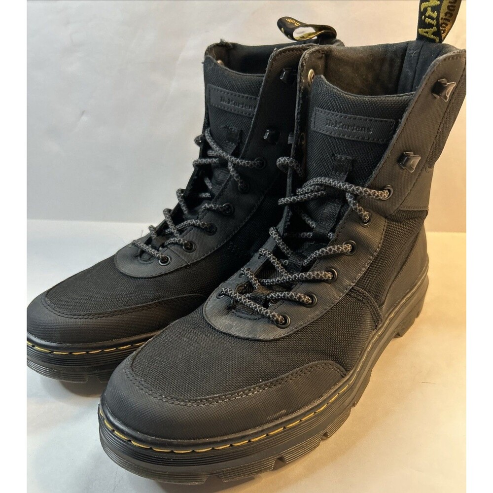 Doc Martens Air Wair Combs Tech Black Canvas Boots Men's Size 11 Lace Up